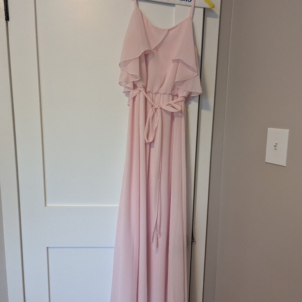 Nouvelle Amsale Bridesmaid Prom Dress - Size M - Powder Pink - Chiffon - N344